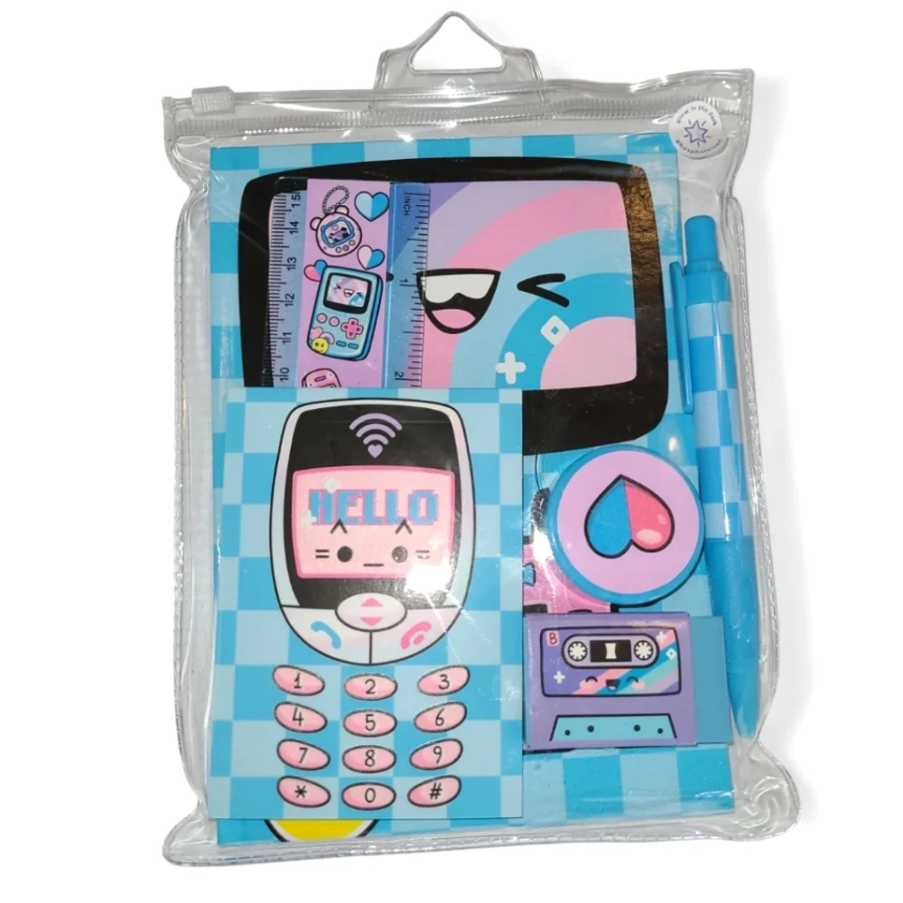 Claire's Gamer Girl's Stationary Set! 💙🩵🩷💜 Video Game Themed Note Pad Set!